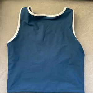 Blue YBT Athletic Crop Tank